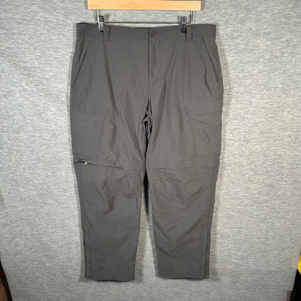 REI Coop Sahara Convertible Pants Men 36x30(29*) Gray Relaxed Hiking Outdoor